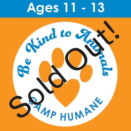 Camp Humane ages 11-13 sold out
